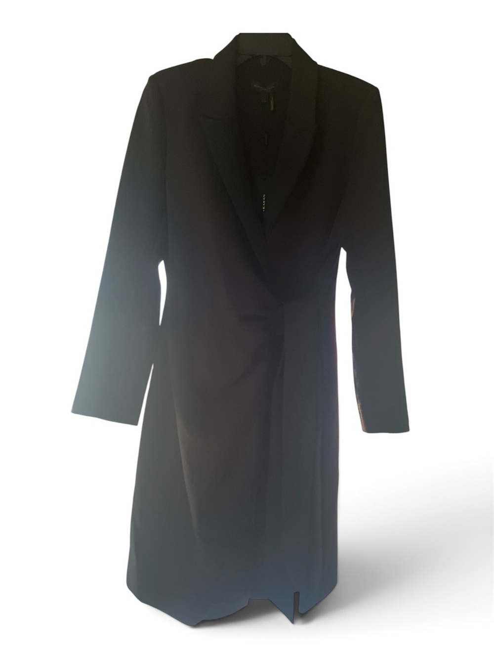 Donna Karan Classic Black Long Sleeve Wrap Dress Size 8
